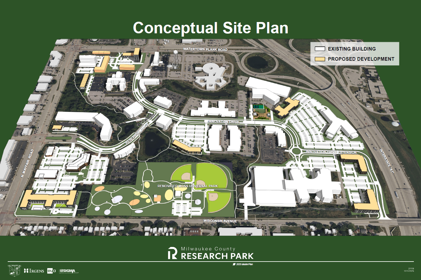 A rendering that shows conceptual plans