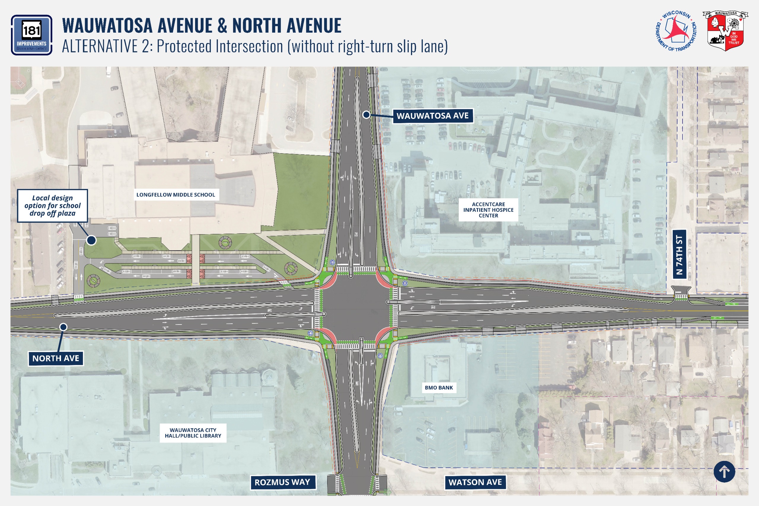 Wauwatosa Avenue and North Avenue Alt 2