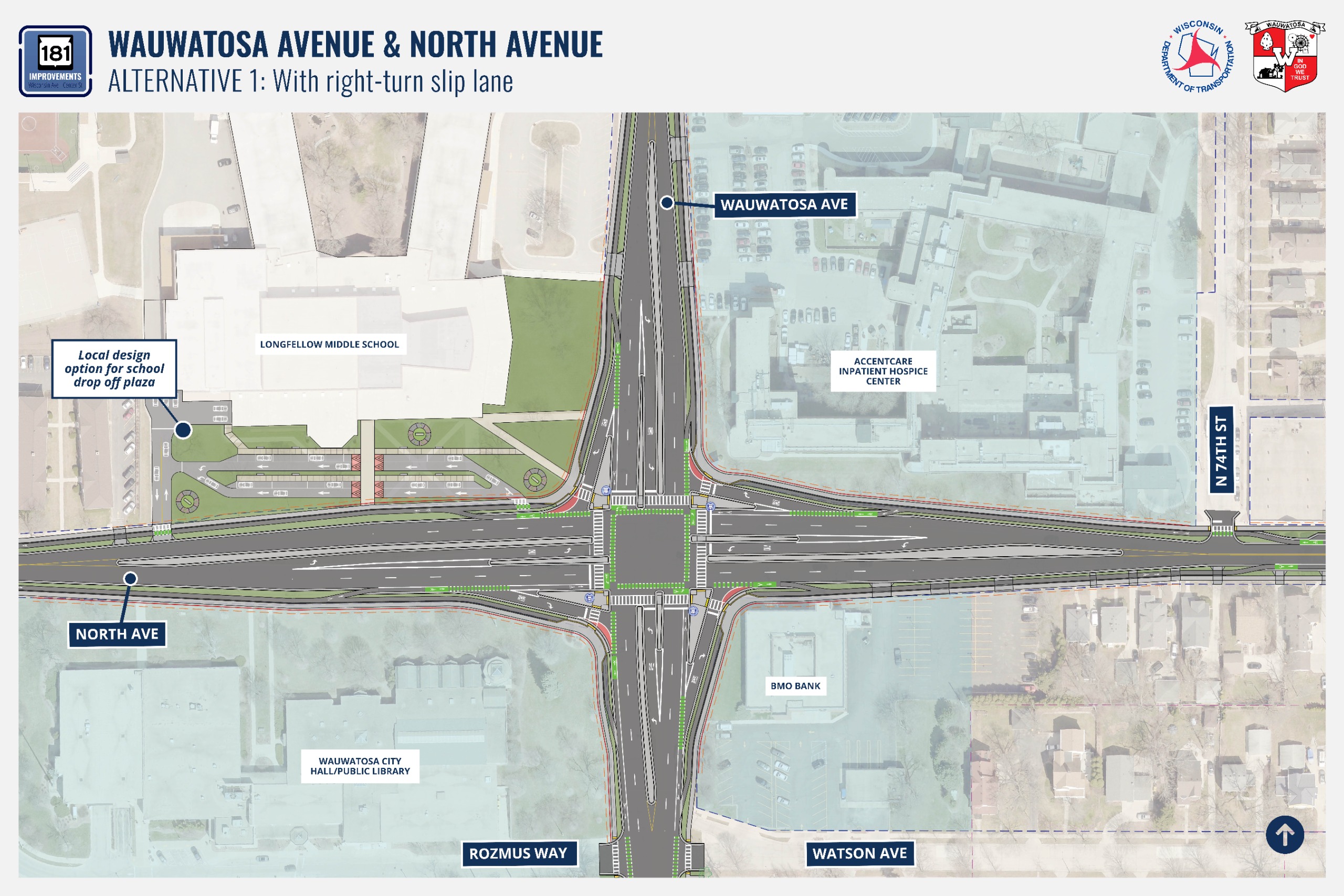 Wauwatosa Avenue and North Avenue Alt 1