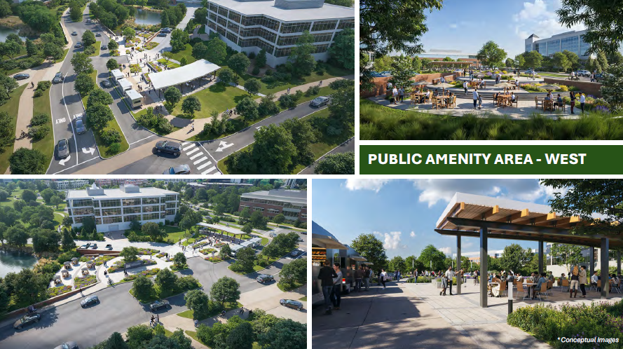 This shows an area that could be a public amenity area